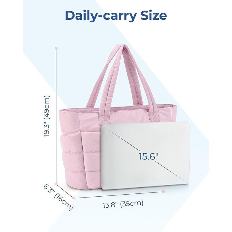 Jolivol Cloud Puffer Tote Bags- Lightweight Quilted Everyday Bag